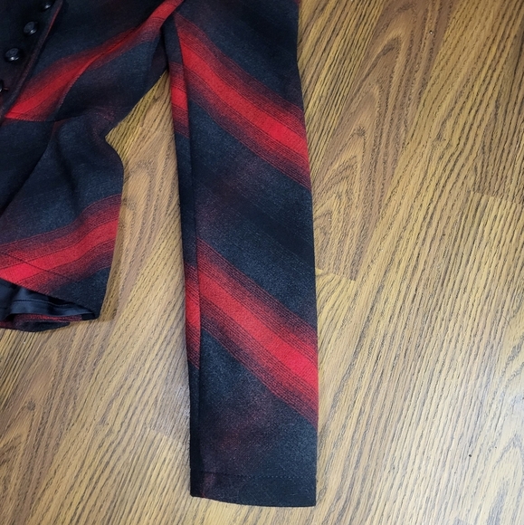 Guess by Marciano Red & Black Peplum Jacket with Leather Trim - Size XS A38 - Picture 11 of 11